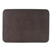 Skrivebordsunderlag i mørkt brunt skinn størrelse 58 x 42 cm 
